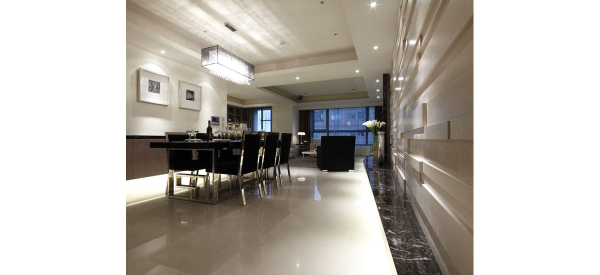 舒適又寬敞的用餐空間 鼎爵室內裝修設計工程有限公司 Modern dining room