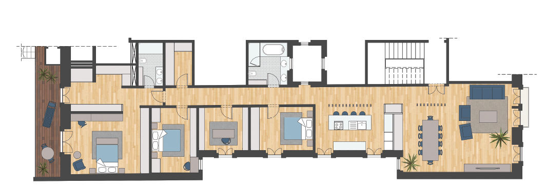 Apartamento . Lisboa . Reabilitação . Remodelação . Avenidas Novas, aponto aponto Окремий будинок Масив Різнокольорові