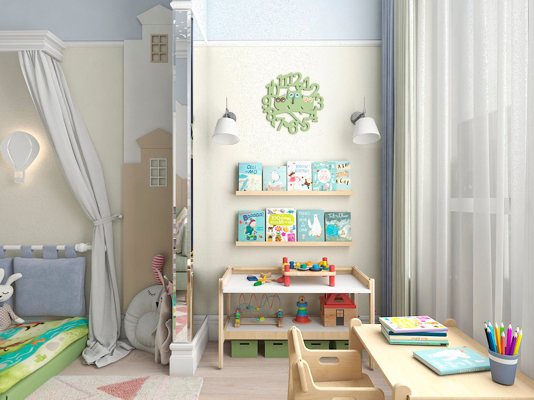 Квартира в Москве "Гармония пространства", #martynovadesign #martynovadesign Eclectic style nursery/kids room