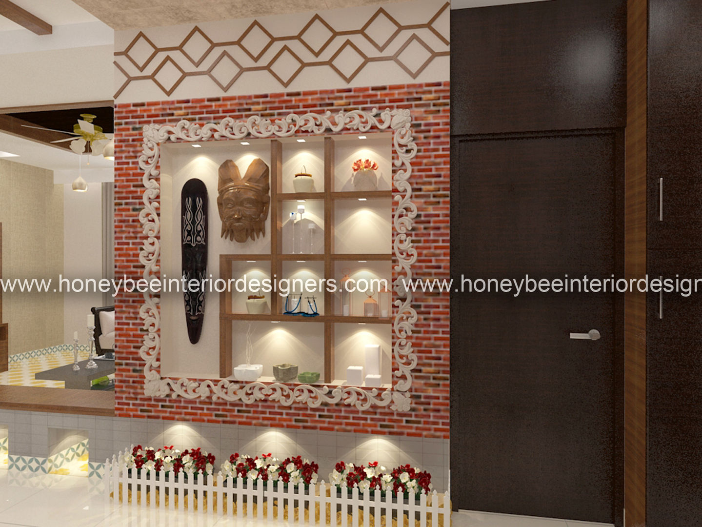 Apartment Design in a Traditional style, Honeybee Interior Designers Honeybee Interior Designers ห้องนั่งเล่น