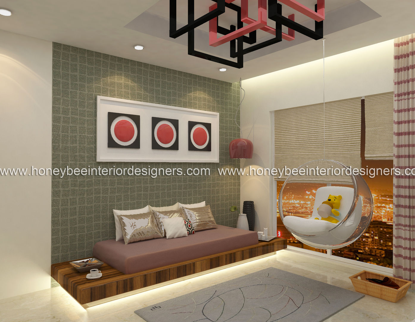 Apartment Design in a Traditional style, Honeybee Interior Designers Honeybee Interior Designers Oficinas de estilo ecléctico
