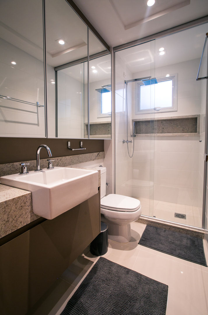 Apartamento M-O, INOVAT Arquitetura e interiores INOVAT Arquitetura e interiores Modern bathroom Granite