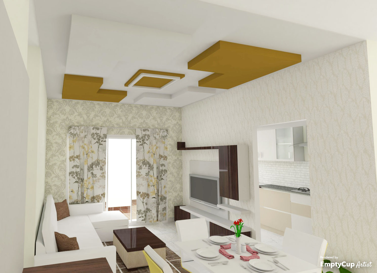 three bhk apartment in bangalore, SSDecor SSDecor Salas modernas Derivados de madera Transparente