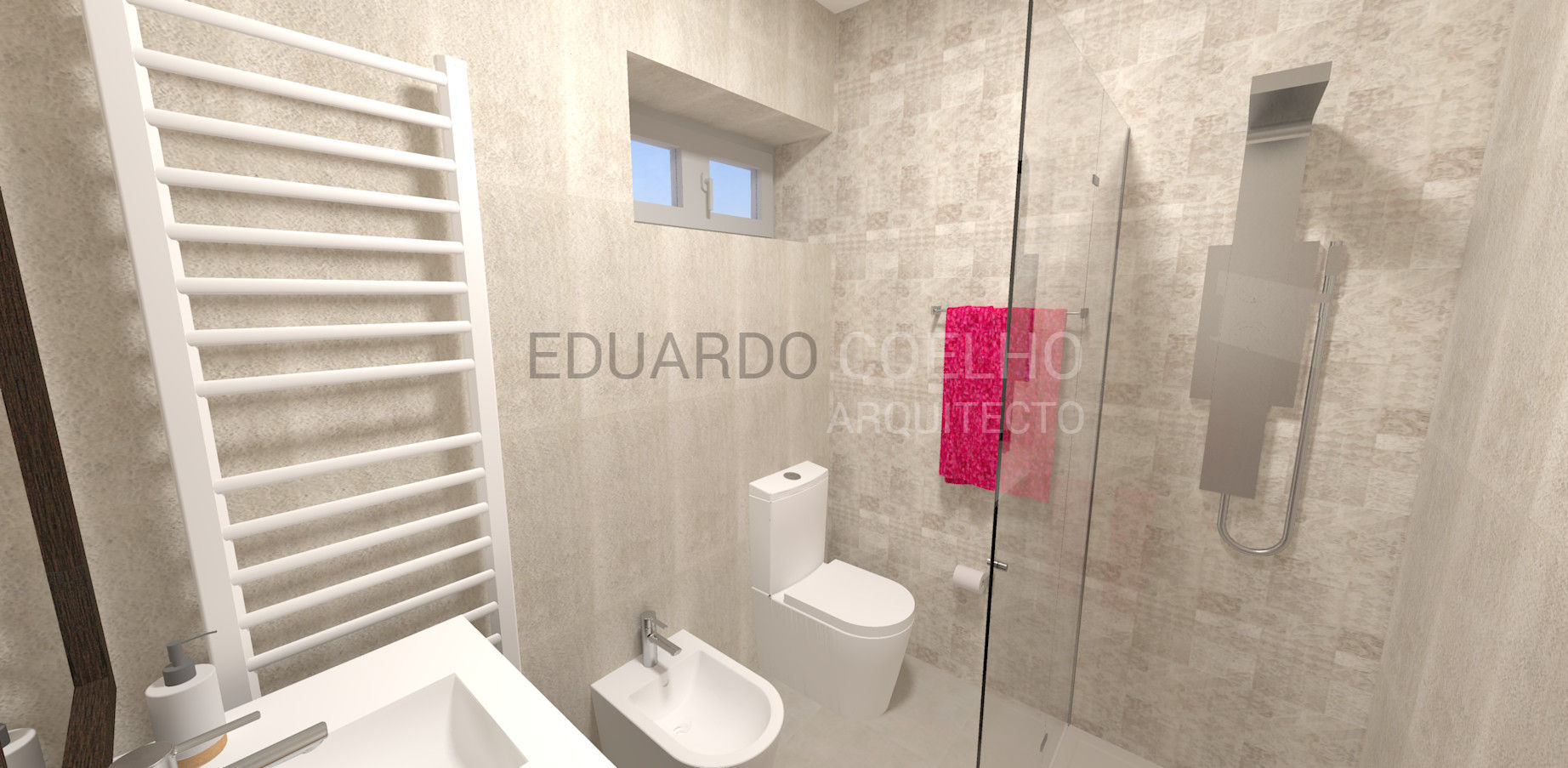 Remodelação de Casa de Banho Eduardo Coelho Arquitecto Casas de banho minimalistas Cerâmica Casas de banho simples
