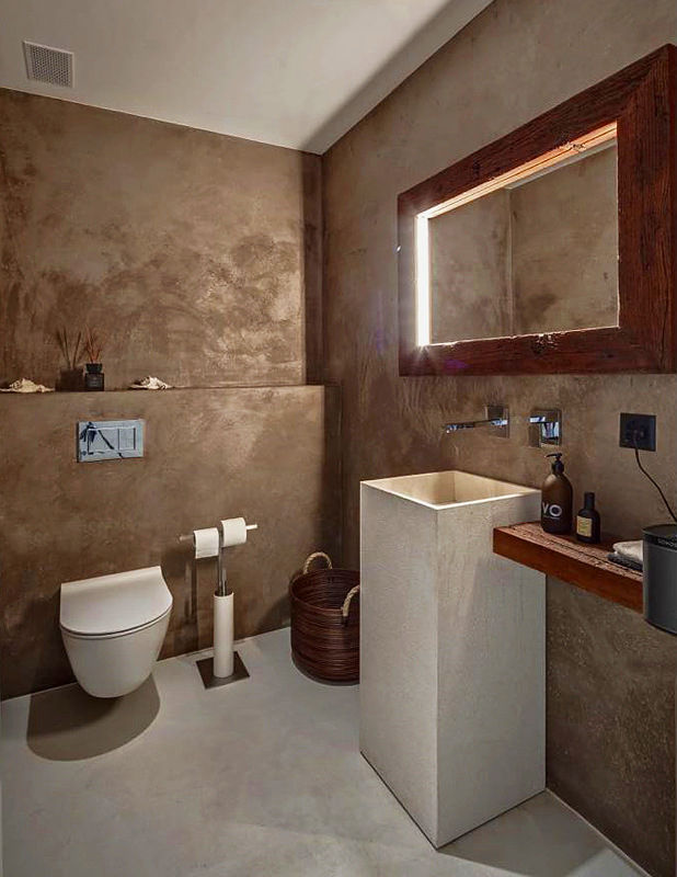 homify Modern bathroom Wood Wood effect Mirrors