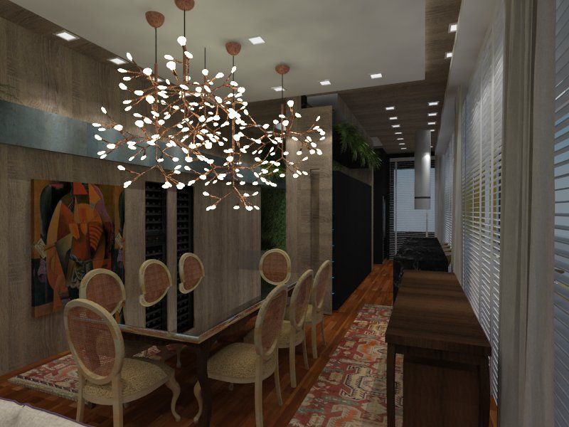 Cobertura Victor Konder, ANNA MAYA ARQUITETURA E ARTE ANNA MAYA ARQUITETURA E ARTE Classic style dining room