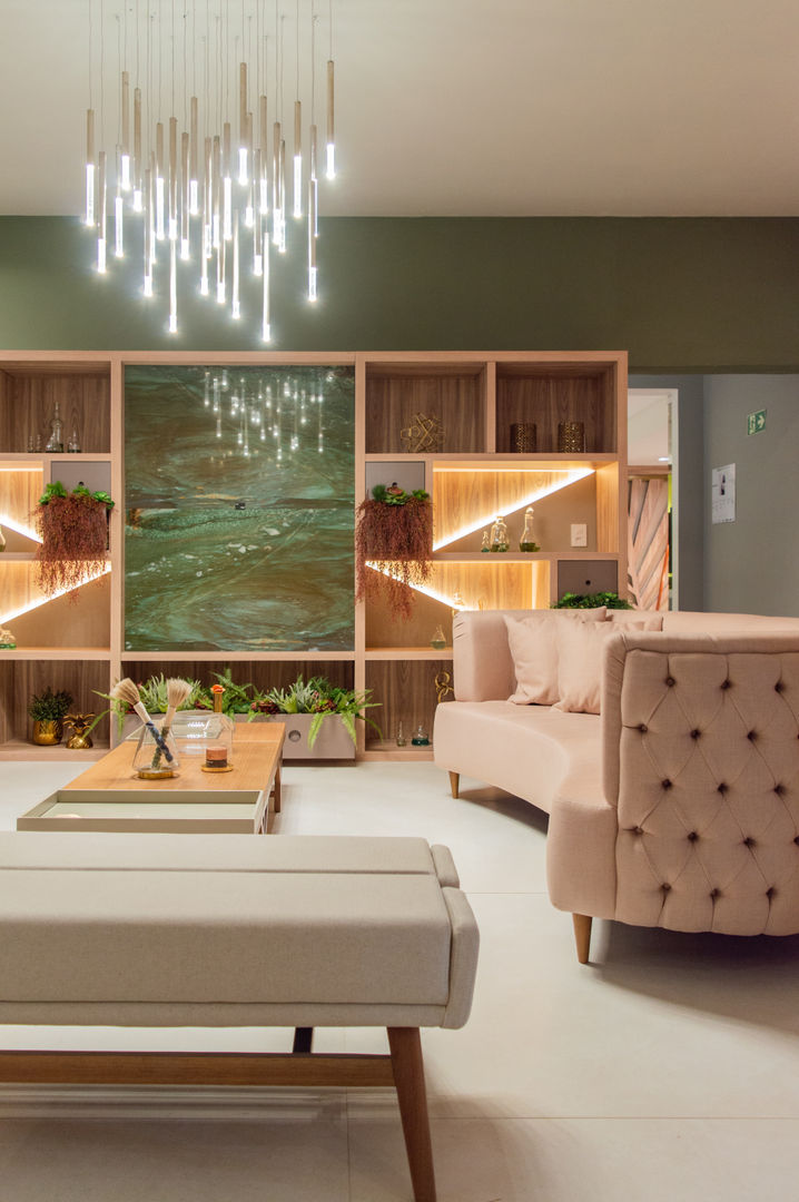 CasaCor 2018 - Lounge dos Sentidos, Arquitetura Estratégica Arquitetura Estratégica Salones de estilo tropical Madera Acabado en madera