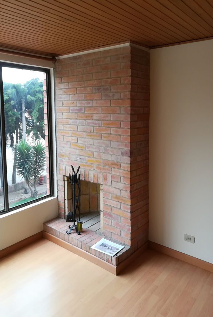 ANTES homify arquitectura,diseño interior,chimenea,mobiliario,bogota,remodelacion