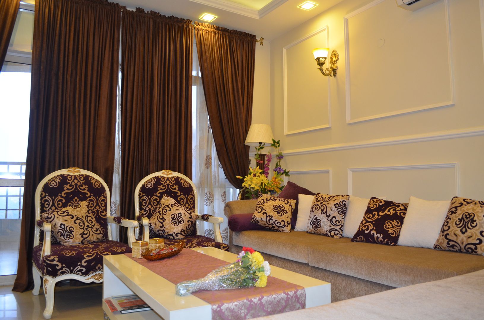 Eldeco - 704, Indrapuram, Neun Designs Pvt.Ltd. Neun Designs Pvt.Ltd. Asian style living room