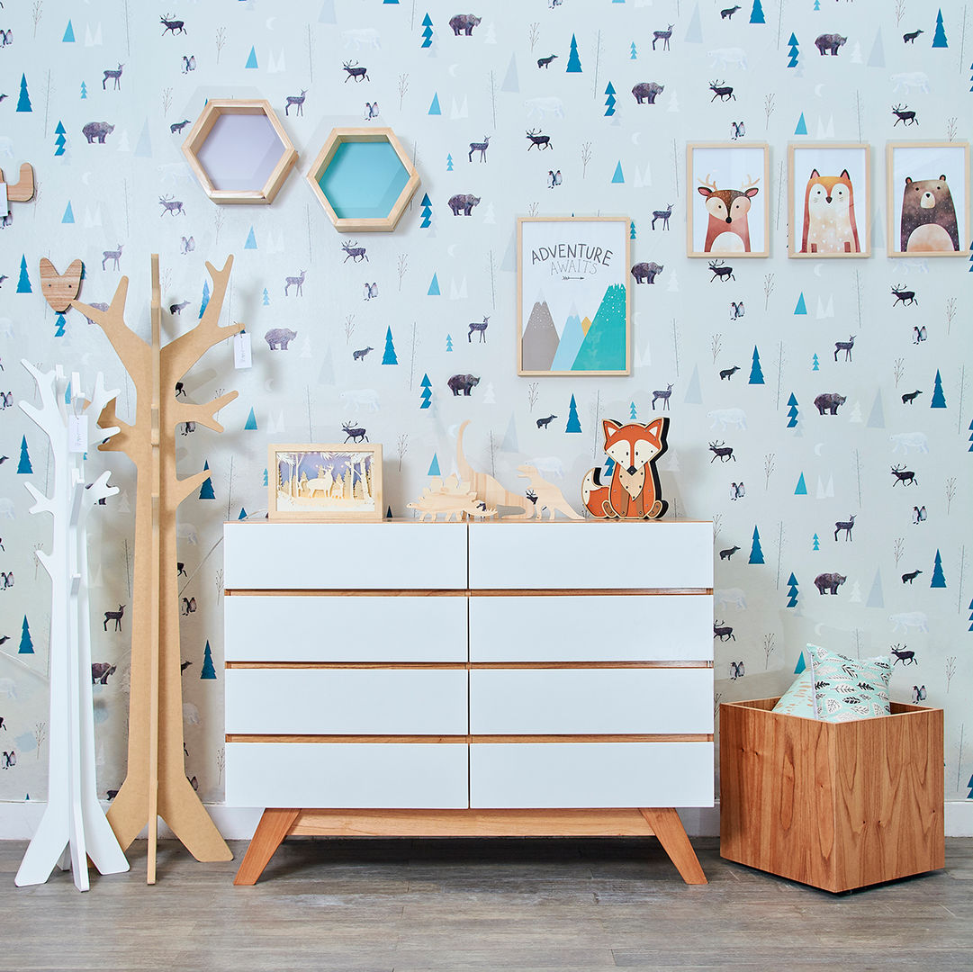 Cajonera Oliver, Kids Kids Kamar Bayi/Anak Gaya Skandinavia Kayu Wood effect Wardrobes & closets