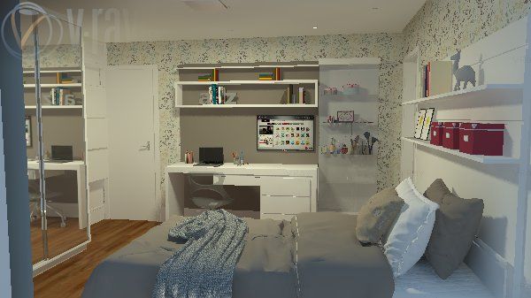 cozinha de escritório - Casa Comercial, Silvana Lima e UrbanaDI Silvana Lima e UrbanaDI Chambre d'enfant moderne Bureaux & chaises