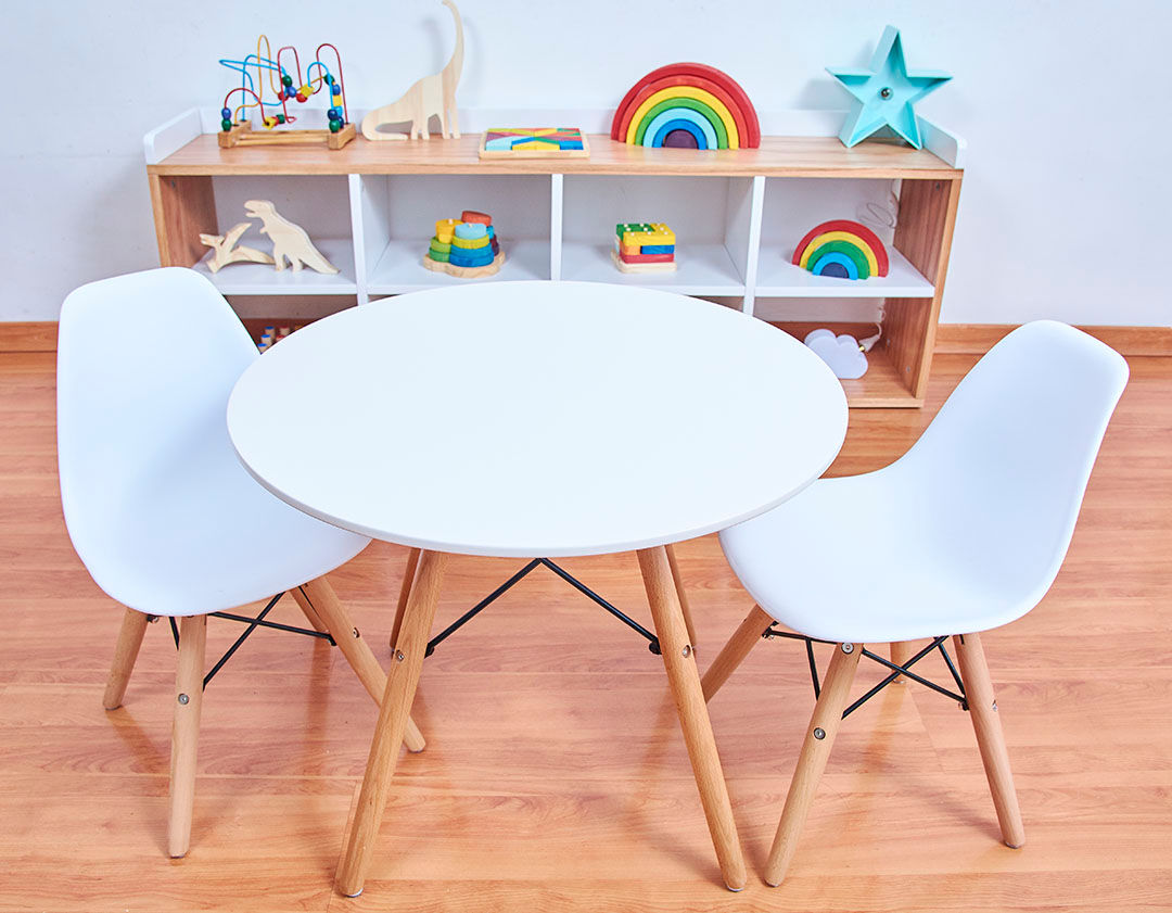 Set mesa y sillas eames, Kids Kids Nowoczesny pokój dziecięcy Plastik Biurka i krzesła
