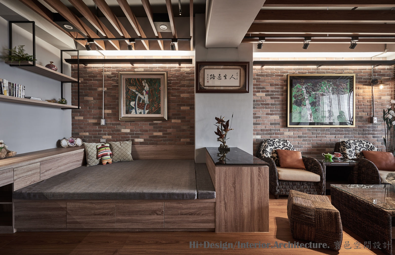 休憩睡眠平台 Hi+Design/Interior.Architecture. 寰邑空間設計 臥室 木頭 Wood effect 臥室