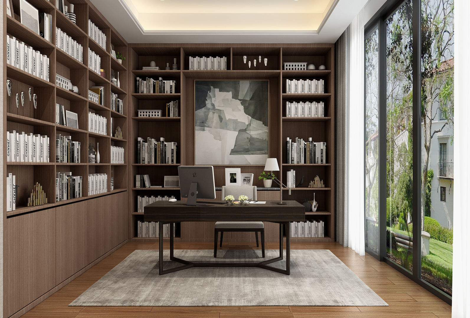 3D示意圖3, VH INTERIOR DESIGN VH INTERIOR DESIGN Modern Çalışma Odası