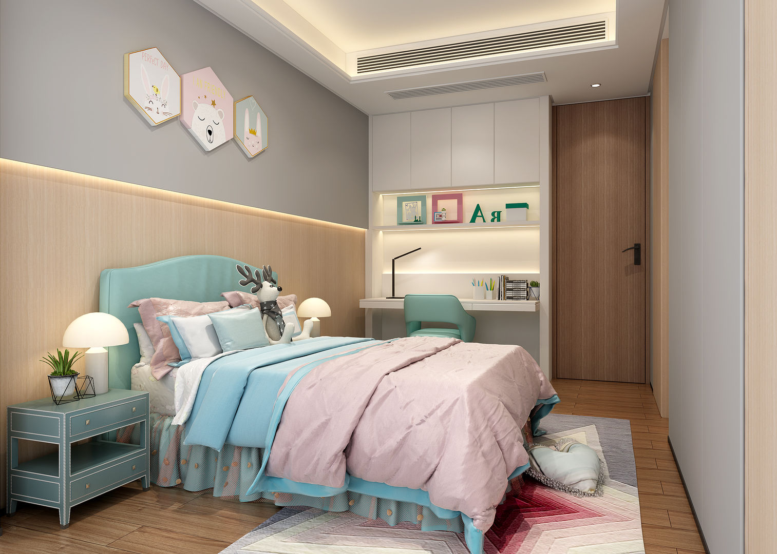 3D示意圖3, VH INTERIOR DESIGN VH INTERIOR DESIGN Phòng ngủ phong cách hiện đại