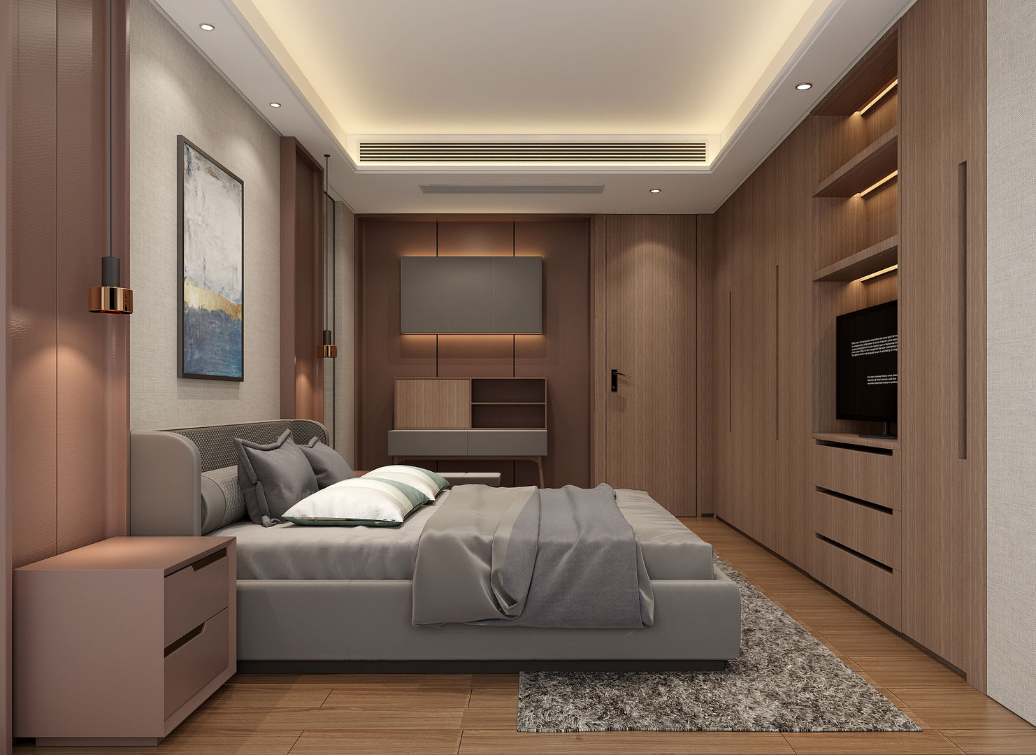 3D示意圖3, VH INTERIOR DESIGN VH INTERIOR DESIGN Phòng ngủ phong cách hiện đại