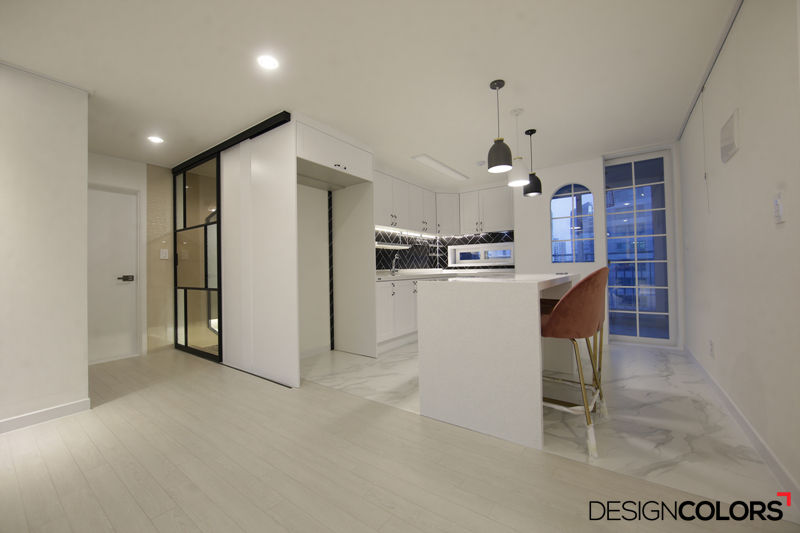 마포구 상암동 상암월드컵파크 3단지 인테리어 32평 아파트 인테리어, DESIGNCOLORS DESIGNCOLORS Modern kitchen