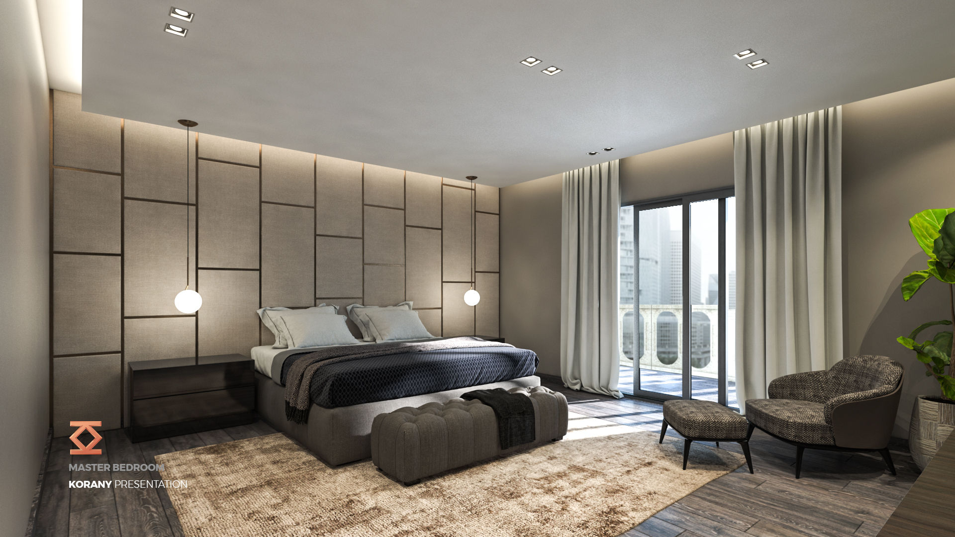 Master Bedroom ICONIC DESIGN STUDIO Modern style bedroom