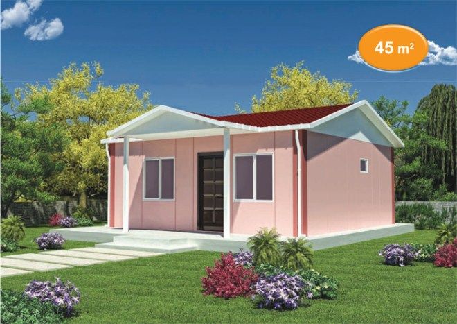 45 m2 Prefabrik Ev, EMİN PREFABRİK DOĞU EMİN PREFABRİK DOĞU Casas pré-fabricadas