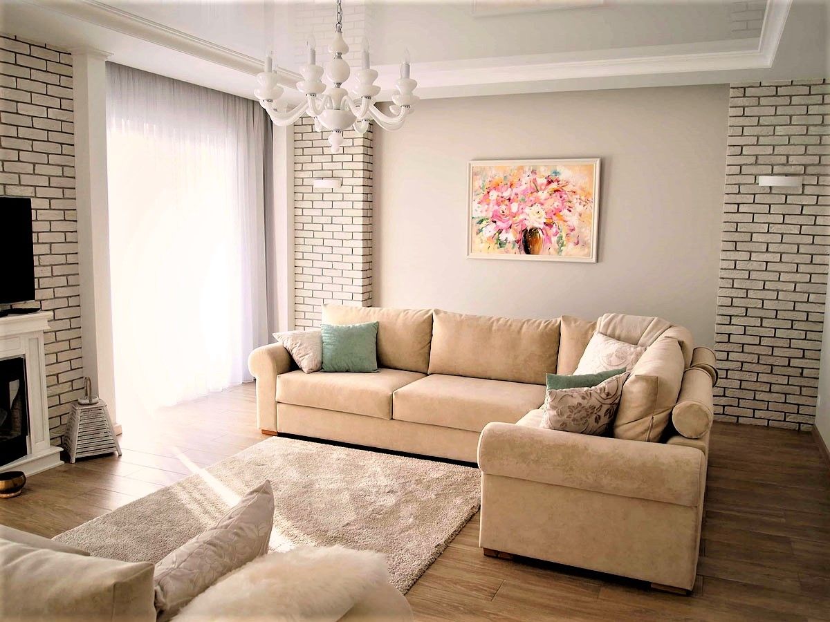 Частный дом, студия Александра Пономарева студия Александра Пономарева Eclectic style living room