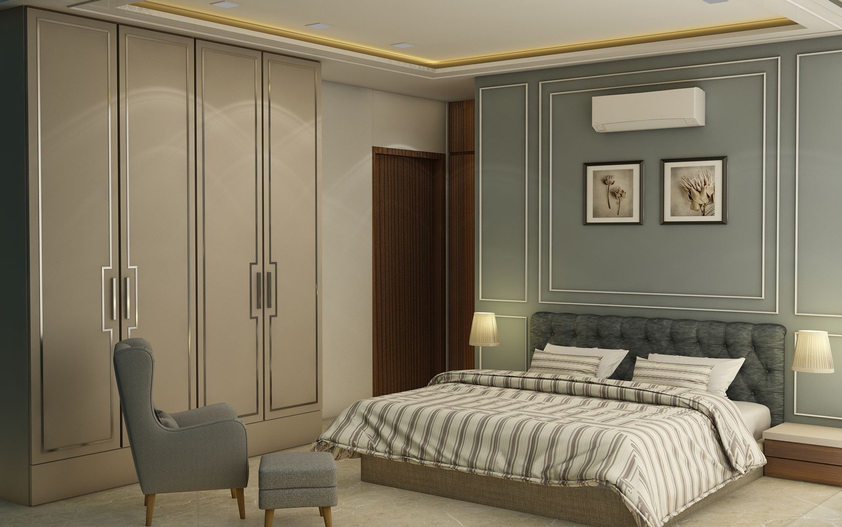 3BHK @ OBEROI ESQUIRE, Midas Dezign Midas Dezign Bedroom