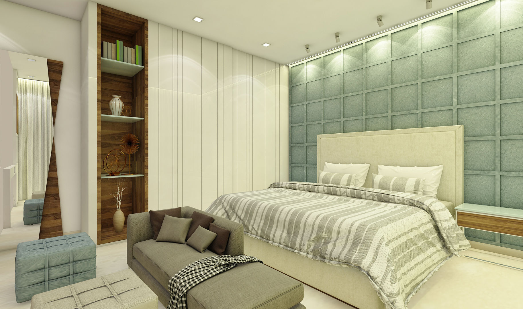 3BHK @ OBEROI ESQUIRE, Midas Dezign Midas Dezign Dormitorios de estilo moderno