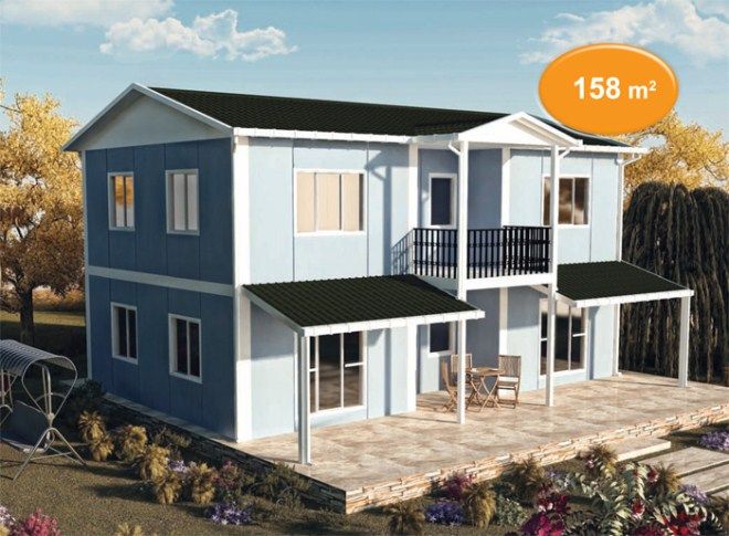 158 m2 Çift Katlı Prefabrik EV, EMİN PREFABRİK DOĞU EMİN PREFABRİK DOĞU Prefabricated home
