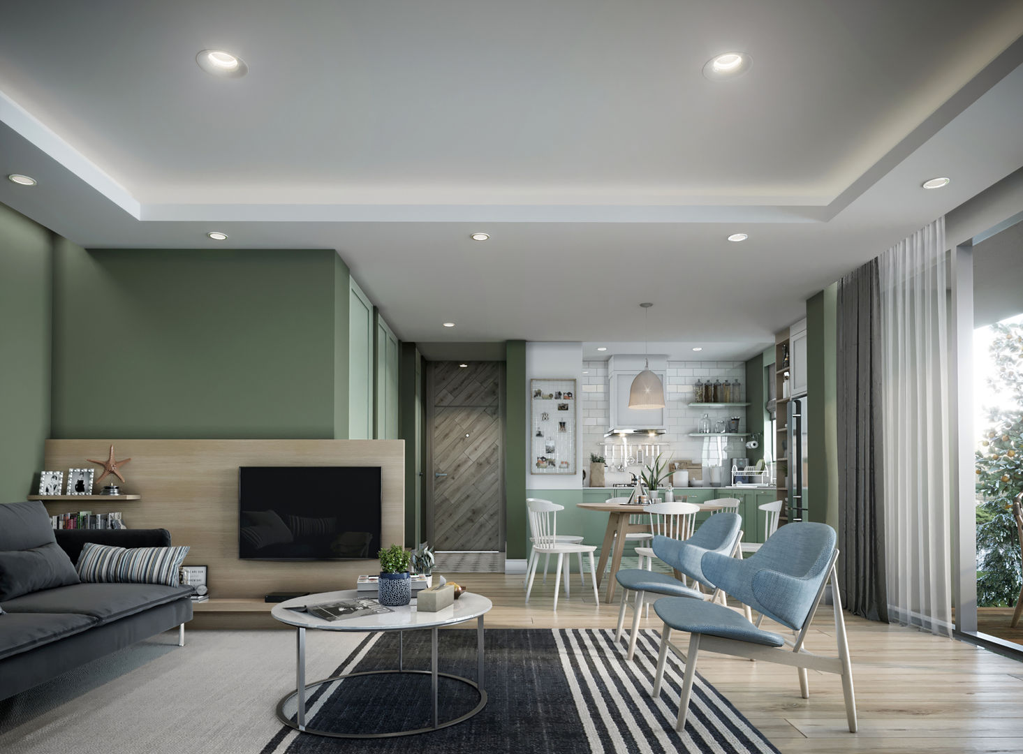 Single Family House - Interior Design, Onur Eroğuz Mimarlık Hizmetleri Onur Eroğuz Mimarlık Hizmetleri Salones escandinavos