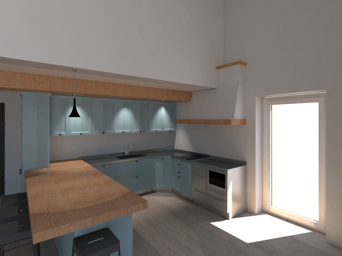 Progetto per una cucina in stile country a Borgo Valsugana, Trento, G&S INTERIOR DESIGN G&S INTERIOR DESIGN Cucina in stile rustico Legno Effetto legno