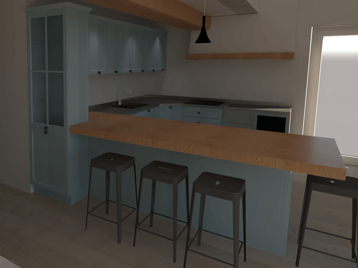 Progetto per una cucina in stile country a Borgo Valsugana, Trento, G&S INTERIOR DESIGN G&S INTERIOR DESIGN Kitchen