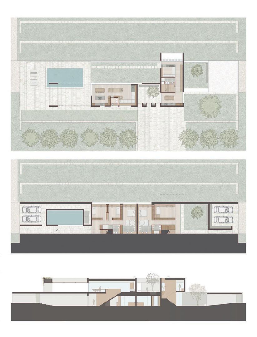 Layout of the Villa ALESSIO LO BELLO ARCHITETTO a Palermo Casas modernas: Ideas, imágenes y decoración plan,villa,layout,planimetry