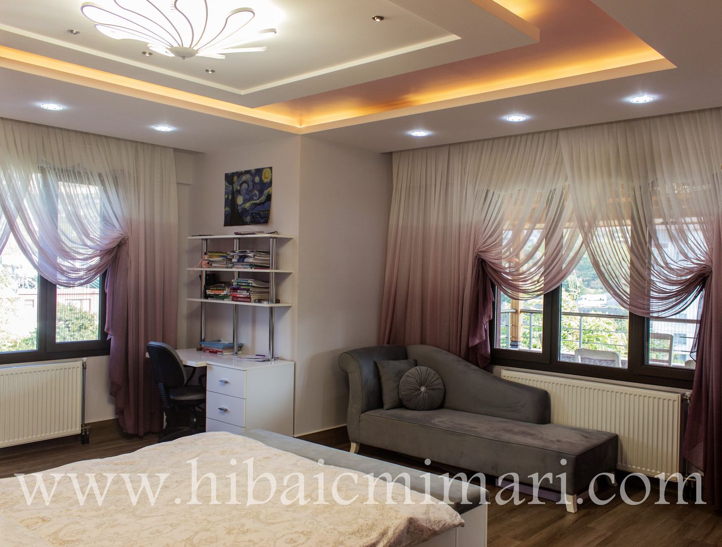 Mehmet Ateş Villası, Hiba iç mimarik Hiba iç mimarik Modern style bedroom