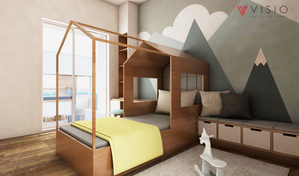 Tomang Residence, PT VISIO GEMILANG ABADI PT VISIO GEMILANG ABADI Kleines Schlafzimmer Sperrholz