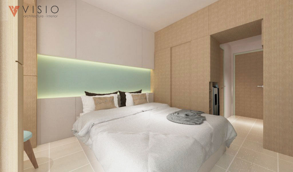 Ayodhya Apartment, PT VISIO GEMILANG ABADI PT VISIO GEMILANG ABADI Minimalist bedroom Engineered Wood Transparent