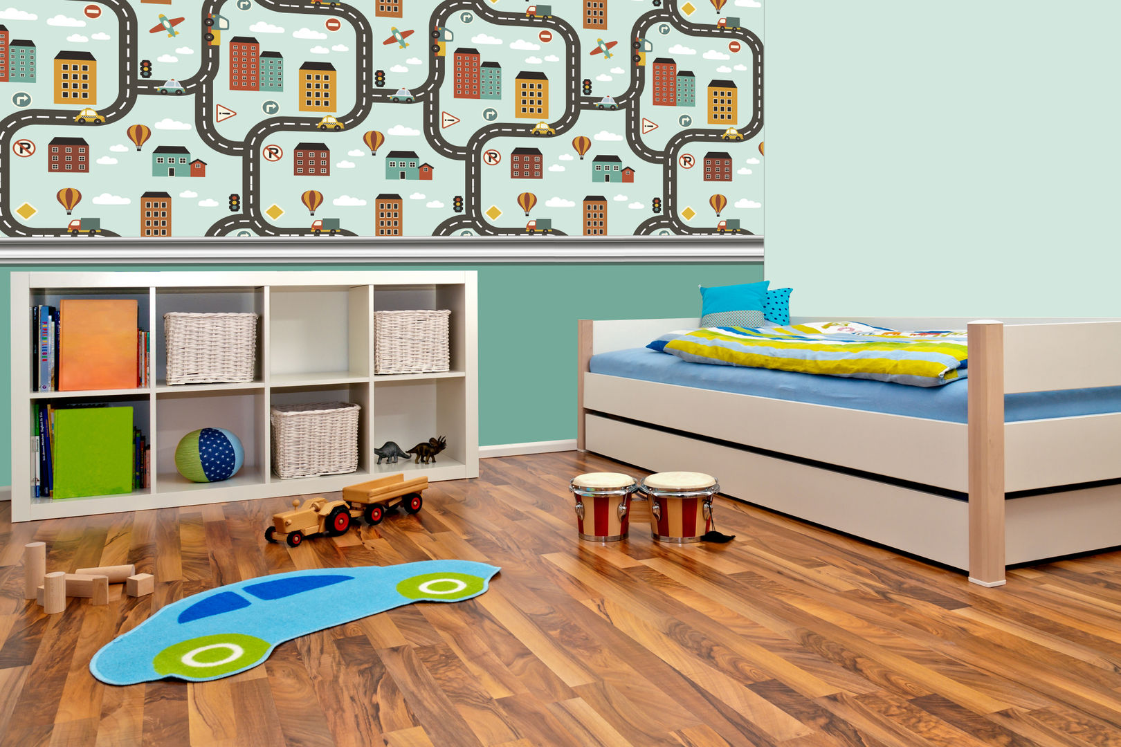 Papel tapiz personalizado en recámara niñas. Kromart Wallcoverings - Papel Tapiz Personalizado Habitaciones para niños