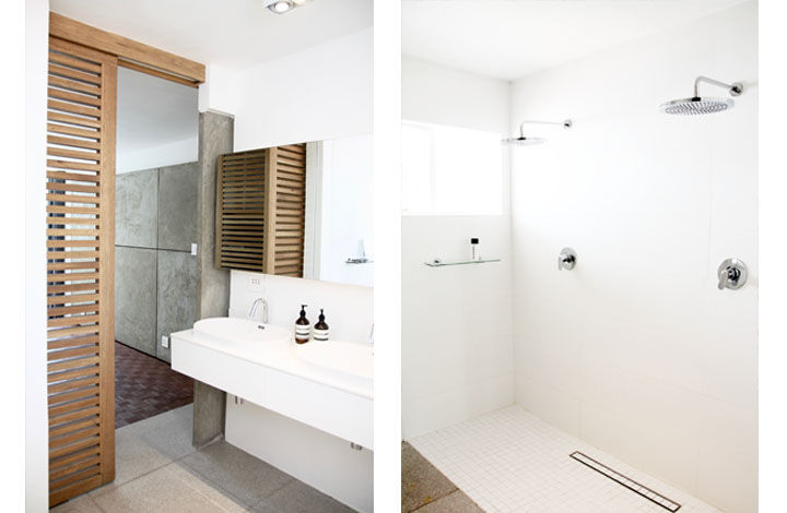 Main Bathroom Metaphor Design Minimal style Bathroom Tiles bathroom,minimalist,white,oak