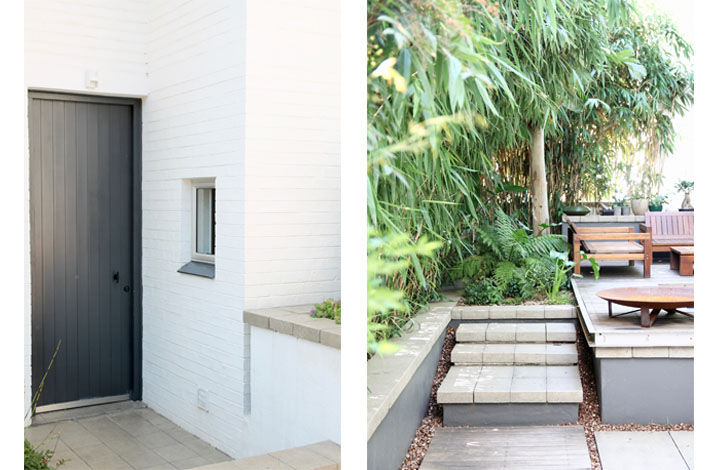 Entrance & Garden Metaphor Design Small houses Solid Wood Multicolored Front door,Garden path,Greenery,monochromatic