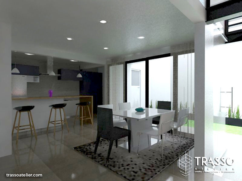 CASA MOCTEZUMA, TRASSO ATELIER TRASSO ATELIER Minimalist dining room