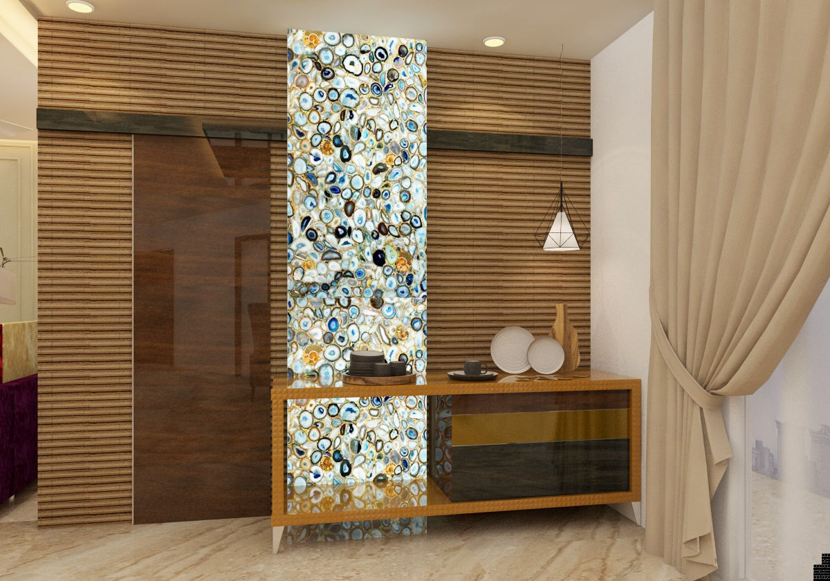 Residential Apartment at Metrozone ,Chennai, Space Polygon Space Polygon غرفة السفرة Dressers & sideboards