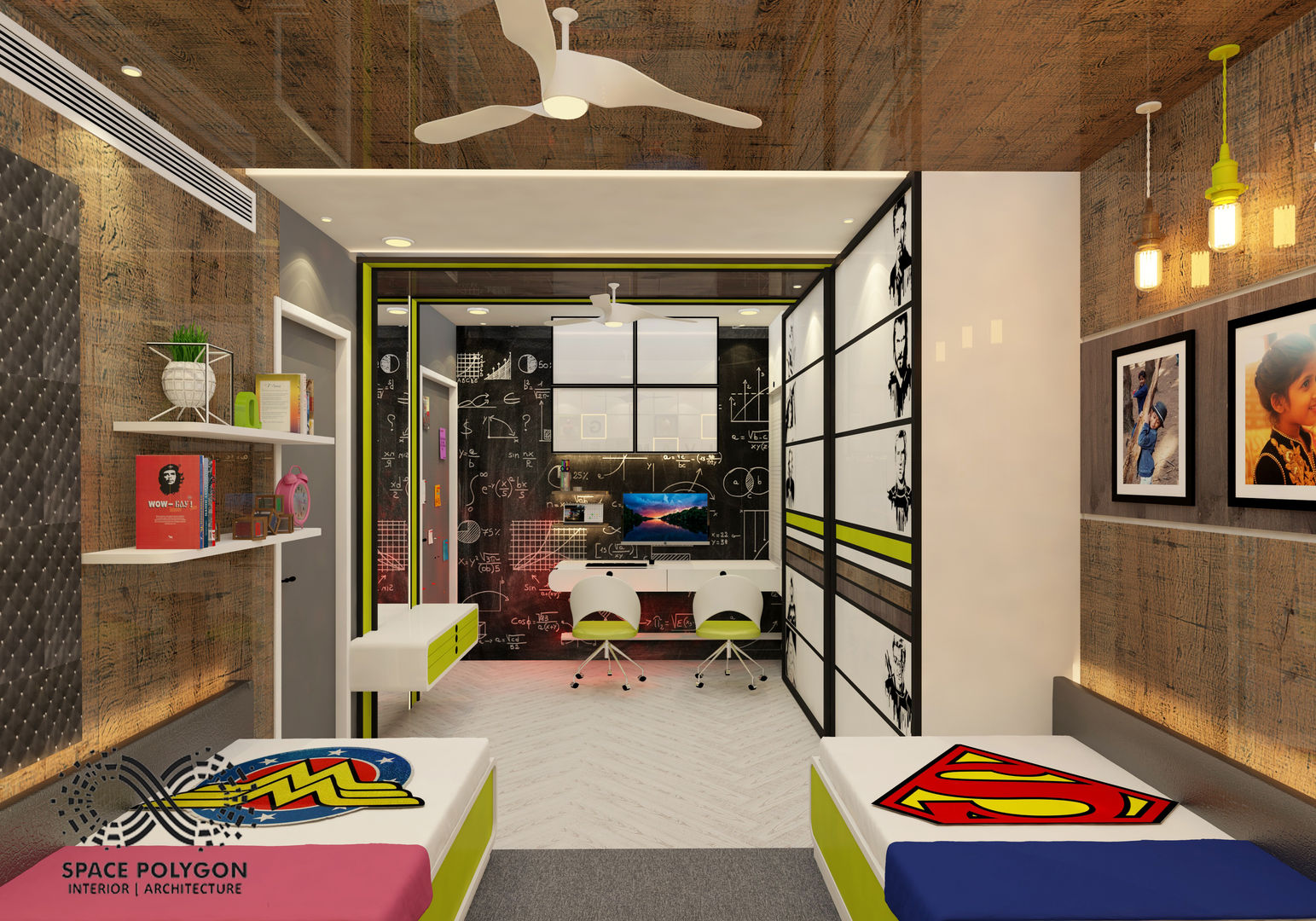 kids bedroom Space Polygon Bedroom Wardrobes & closets