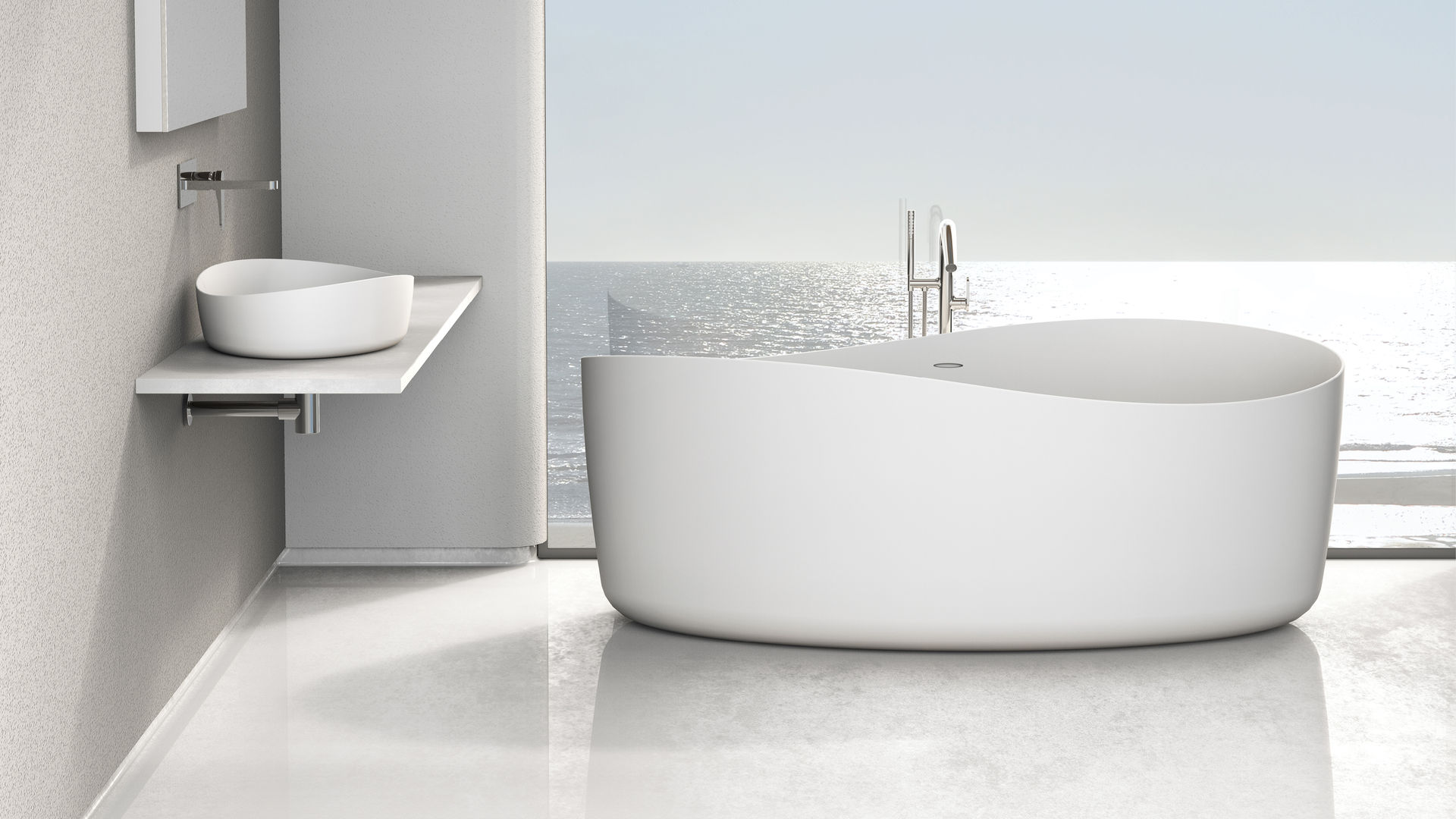 Solidharmony - Bathtub and Washbasin Design Series, Markus Kurkowski Industrie Design Markus Kurkowski Industrie Design حمام دوش وأحواض إستحمام