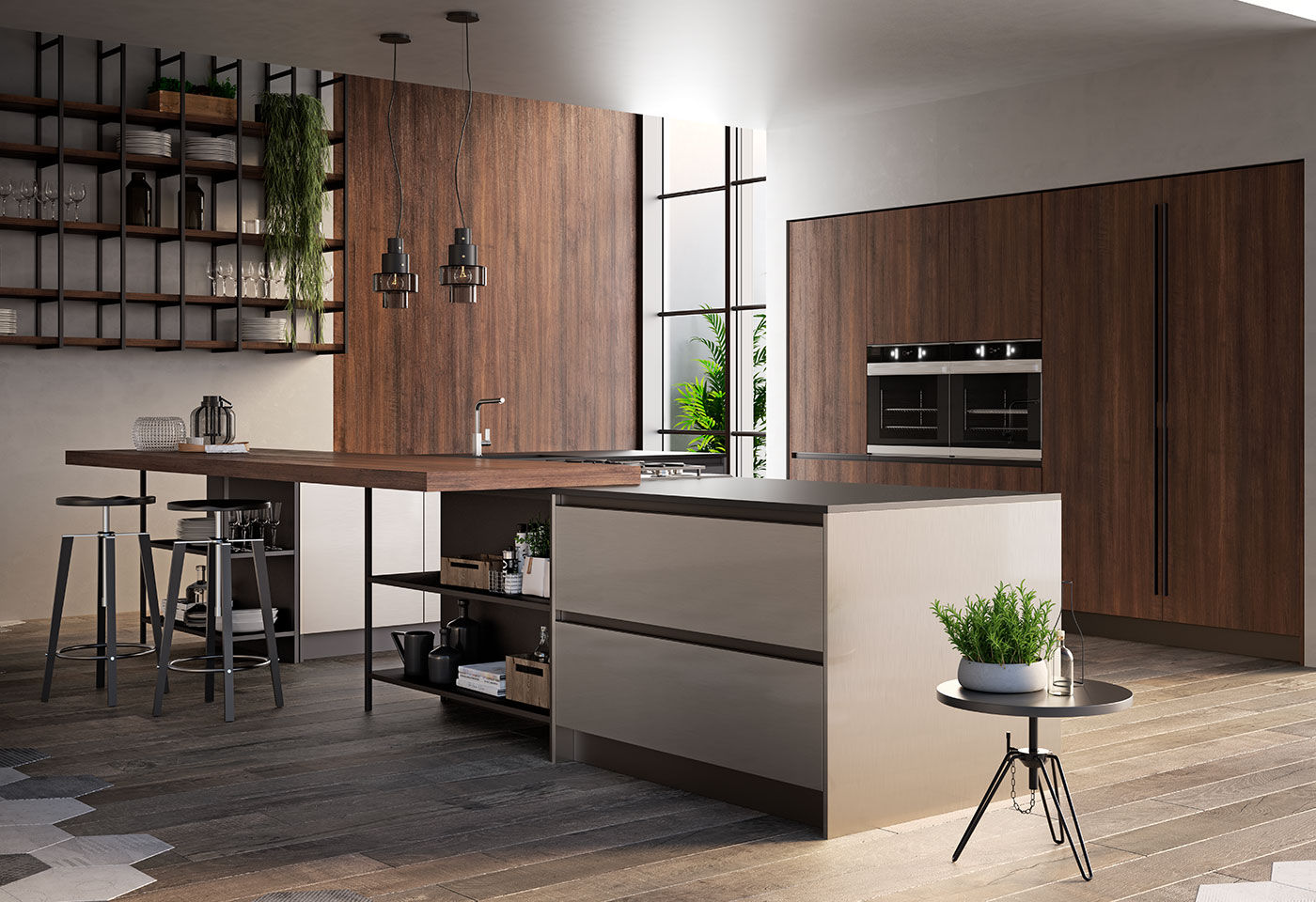 Cucina moderna, L&M design di Cinzia Marelli L&M design di Cinzia Marelli Built-in kitchens لکڑی Wood effect