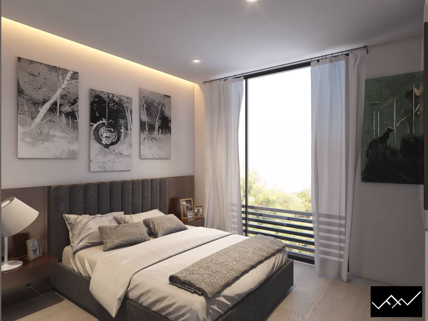 Casa Välge ffelix architecture Modern style bedroom Metal