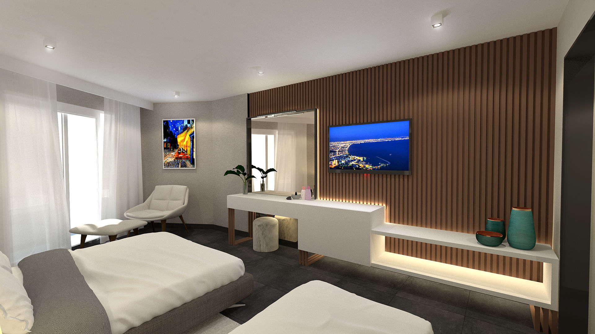 t1 otel projesi , Kreatif çizgi Kreatif çizgi Minimalist bedroom