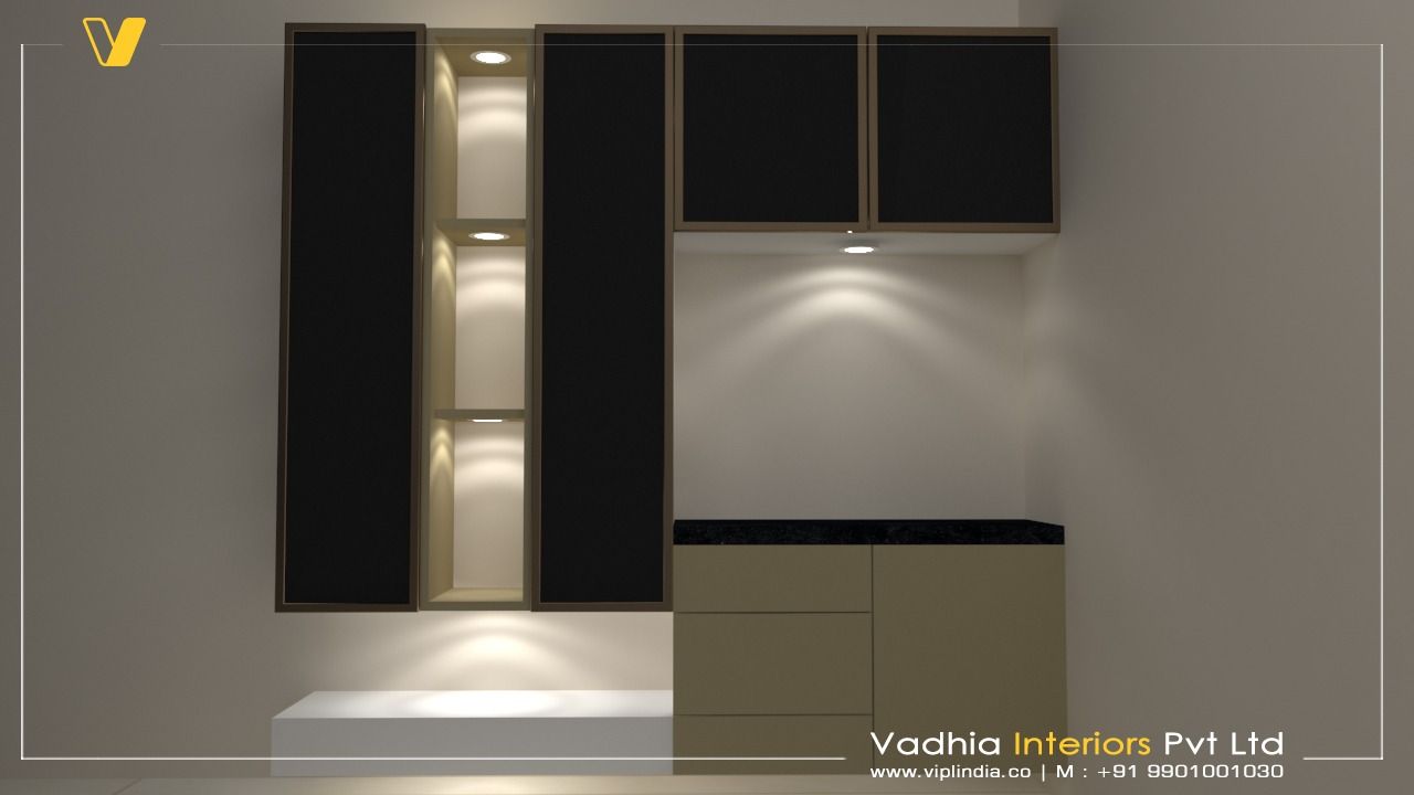 Badiyani'S, Vadhia Interiors Pvt Ltd Vadhia Interiors Pvt Ltd ห้องทานข้าว แผ่นไม้อัด Plywood ถ้วยชามและเครื่องแก้ว