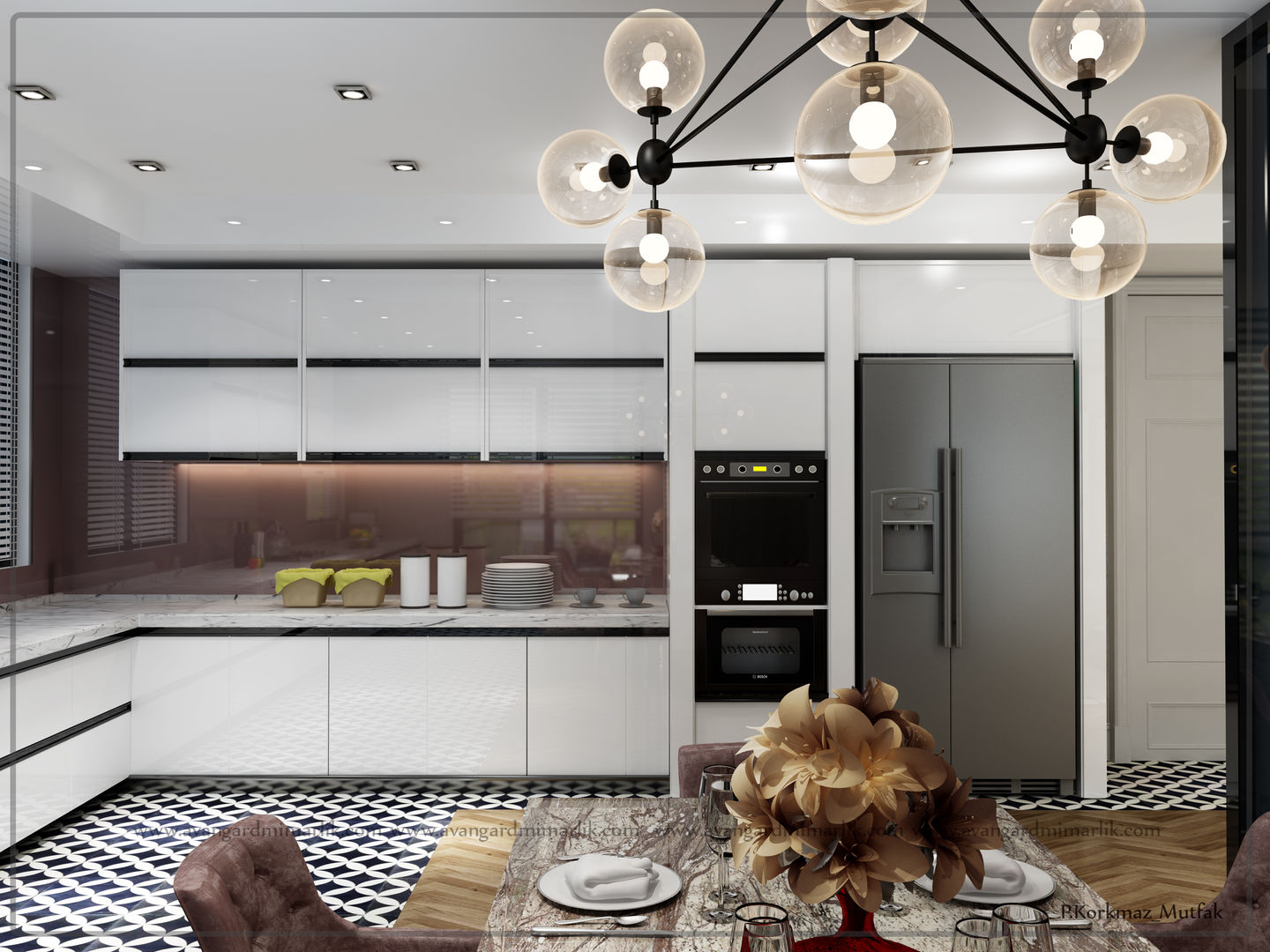 P.Korkmaz Villası , avangard mimarlık avangard mimarlık Modern kitchen