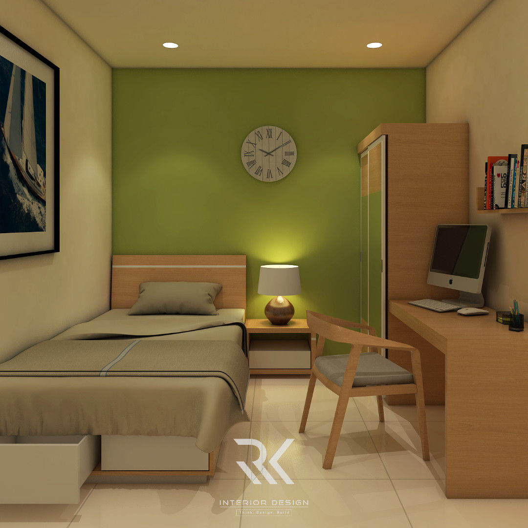 Kamar Kos, RK Interior Design RK Interior Design Kamar Tidur Minimalis Beds & headboards