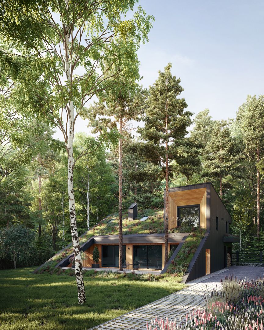 ГоркаДом // HillHouse, Snegiri Architects Snegiri Architects منزل ريفي