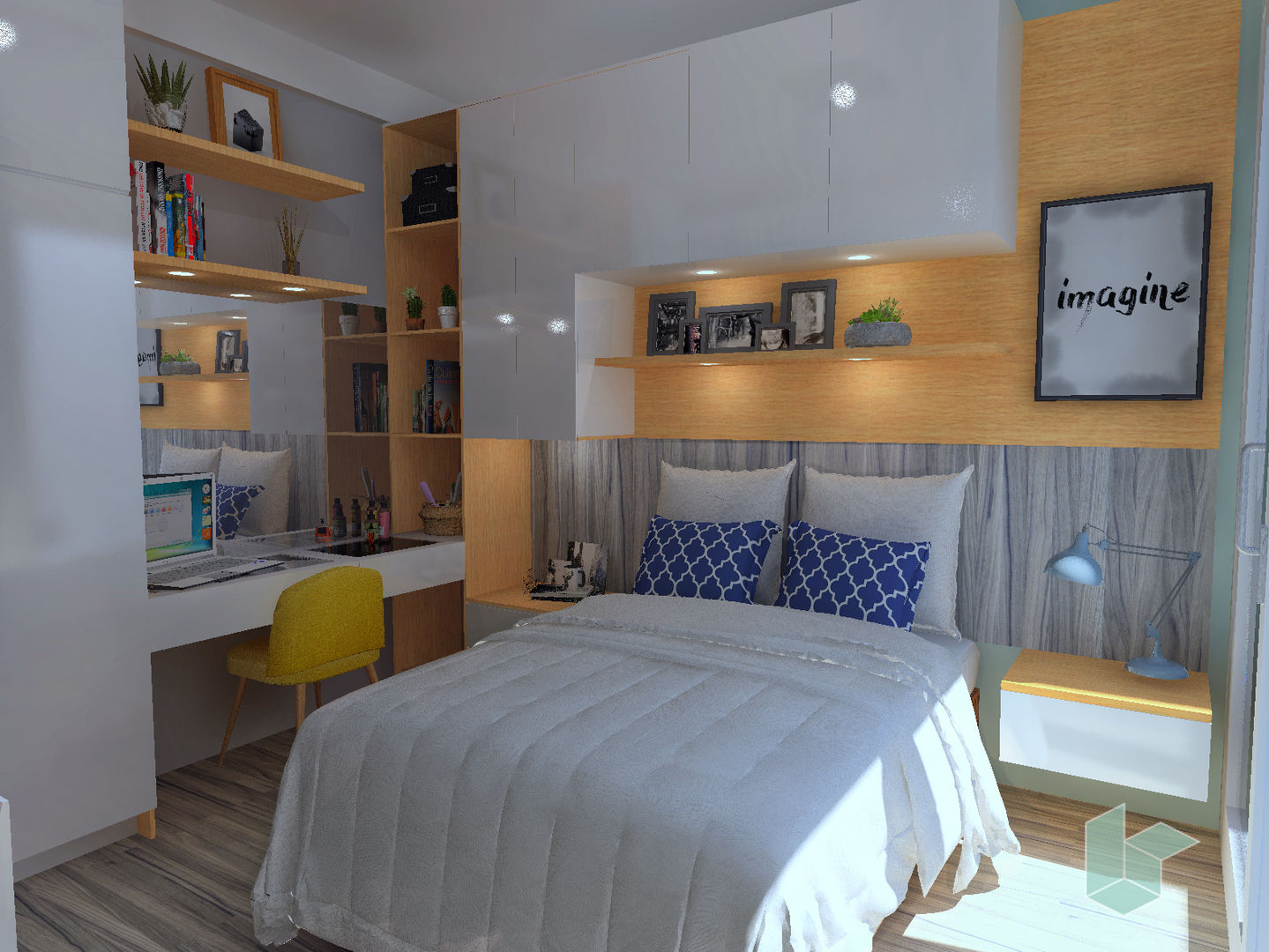 Arquitectura de interiores en vivienda en SMP, LS Arquitectura, diseño y acústica LS Arquitectura, diseño y acústica Small bedroom Інженерне дерево Прозорий