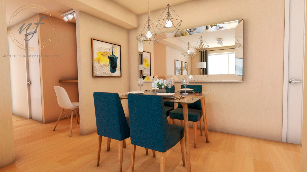 PROYECTO EXCELLENCE , NF Diseño de Interiores NF Diseño de Interiores Scandinavian style dining room